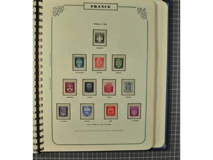 1849/1980 (ca.), umfangreiche Partie in4 großen Kartons, dabei Frankreich mit u.a. Mi.-Nr. 128-35 und Bl.3, viel UNO, USA, be