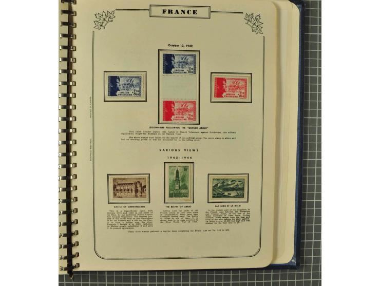 1849/1980 (ca.), umfangreiche Partie in4 großen Kartons, dabei Frankreich mit u.a. Mi.-Nr. 128-35 und Bl.3, viel UNO, USA, be