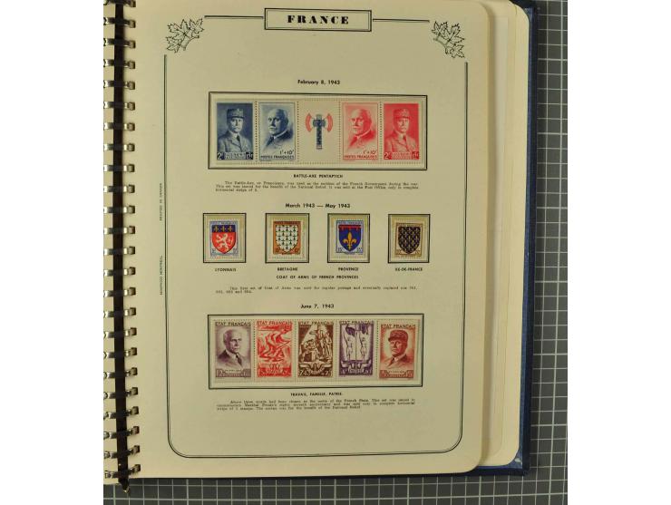 1849/1980 (ca.), umfangreiche Partie in4 großen Kartons, dabei Frankreich mit u.a. Mi.-Nr. 128-35 und Bl.3, viel UNO, USA, be