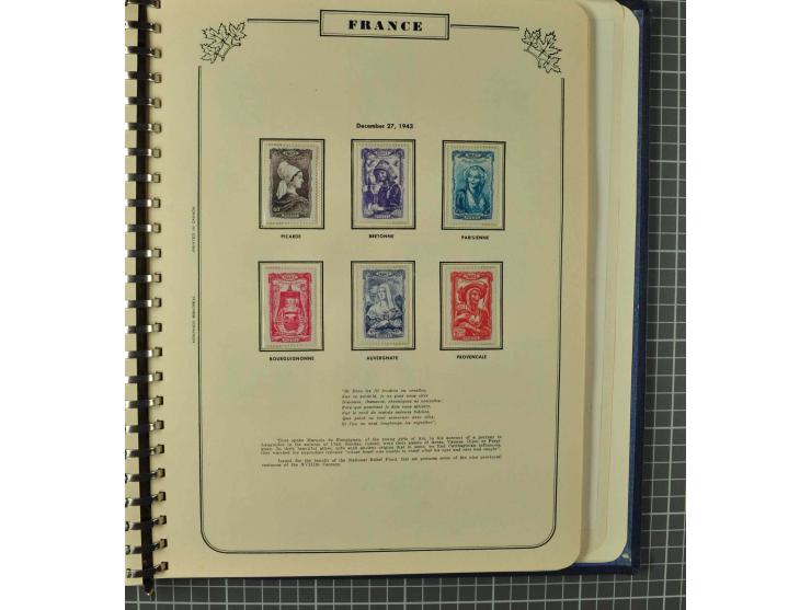 1849/1980 (ca.), umfangreiche Partie in4 großen Kartons, dabei Frankreich mit u.a. Mi.-Nr. 128-35 und Bl.3, viel UNO, USA, be