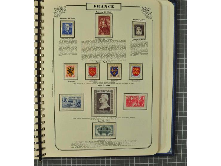 1849/1980 (ca.), umfangreiche Partie in4 großen Kartons, dabei Frankreich mit u.a. Mi.-Nr. 128-35 und Bl.3, viel UNO, USA, be