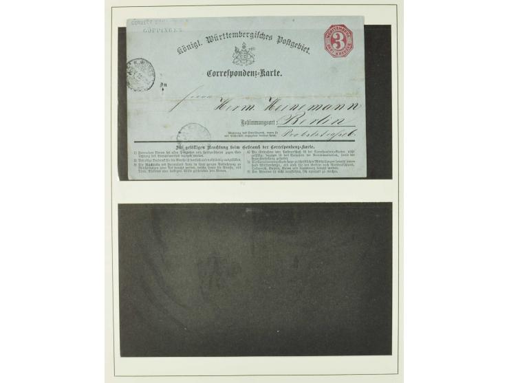 Bayern bis Württemberg, ungebrauchte und gestempelte Sammlung mit einer Vielzahl guter Werte wie Bayern Nr. 1 (rep.), Sachsen