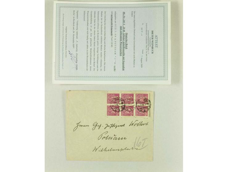1920/23 (ca.), kleine Partie nur besserer Marken und Briefe, dabei Mi.-Nr. 151Y, 209Y, 307 etc., fast alles mit Attest