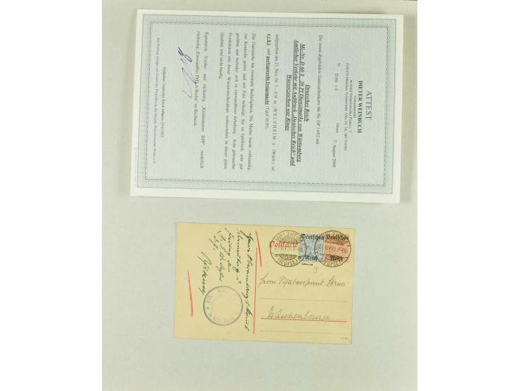 1920/23 (ca.), kleine Partie nur besserer Marken und Briefe, dabei Mi.-Nr. 151Y, 209Y, 307 etc., fast alles mit Attest