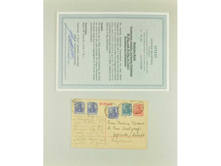 1920/23 (ca.), kleine Partie nur besserer Marken und Briefe, dabei Mi.-Nr. 151Y, 209Y, 307 etc., fast alles mit Attest