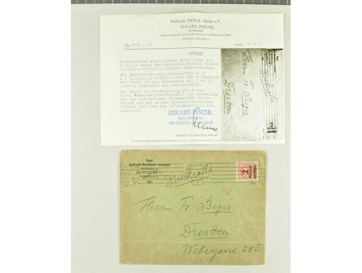 1920/23 (ca.), kleine Partie nur besserer Marken und Briefe, dabei Mi.-Nr. 151Y, 209Y, 307 etc., fast alles mit Attest