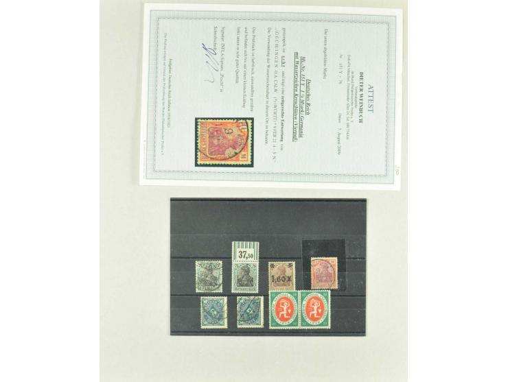 1920/23 (ca.), kleine Partie nur besserer Marken und Briefe, dabei Mi.-Nr. 151Y, 209Y, 307 etc., fast alles mit Attest