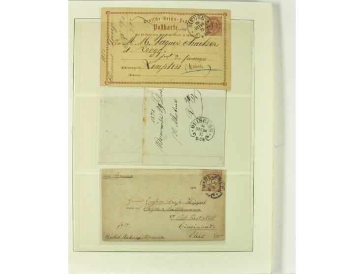 1865/76 (ca.), rund 100 Briefe, Karten und Ganzsachen mit Hufeisenstempeln, dabei bessere wie Spalink-Nr. 7-3, 15, 20-3, 36-2