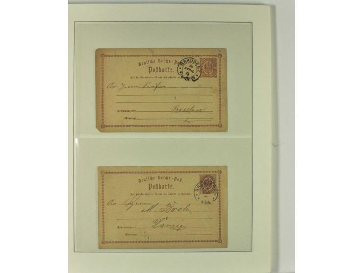 1865/76 (ca.), rund 100 Briefe, Karten und Ganzsachen mit Hufeisenstempeln, dabei bessere wie Spalink-Nr. 7-3, 15, 20-3, 36-2