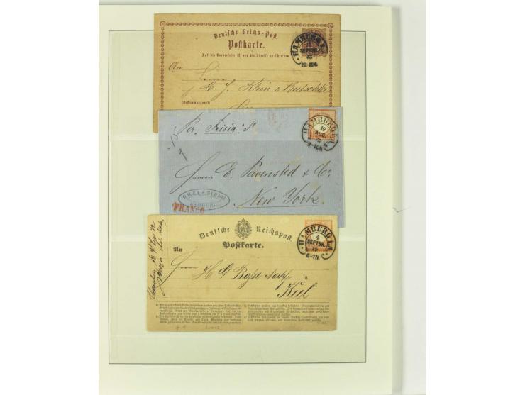 1865/76 (ca.), rund 100 Briefe, Karten und Ganzsachen mit Hufeisenstempeln, dabei bessere wie Spalink-Nr. 7-3, 15, 20-3, 36-2