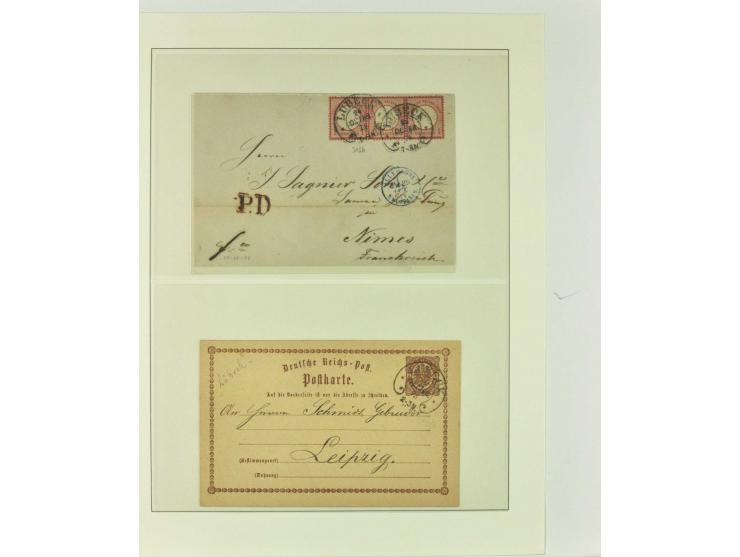1865/76 (ca.), rund 100 Briefe, Karten und Ganzsachen mit Hufeisenstempeln, dabei bessere wie Spalink-Nr. 7-3, 15, 20-3, 36-2
