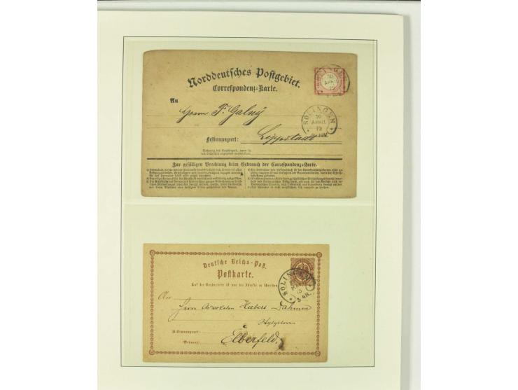 1865/76 (ca.), rund 100 Briefe, Karten und Ganzsachen mit Hufeisenstempeln, dabei bessere wie Spalink-Nr. 7-3, 15, 20-3, 36-2