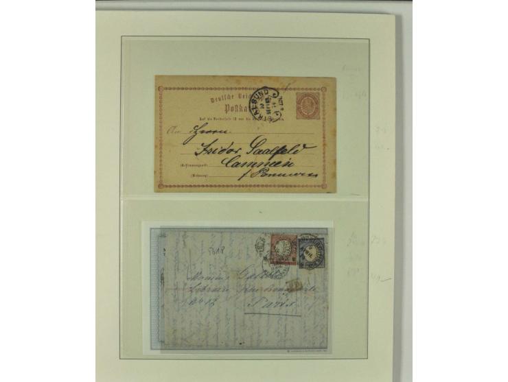 1865/76 (ca.), rund 100 Briefe, Karten und Ganzsachen mit Hufeisenstempeln, dabei bessere wie Spalink-Nr. 7-3, 15, 20-3, 36-2