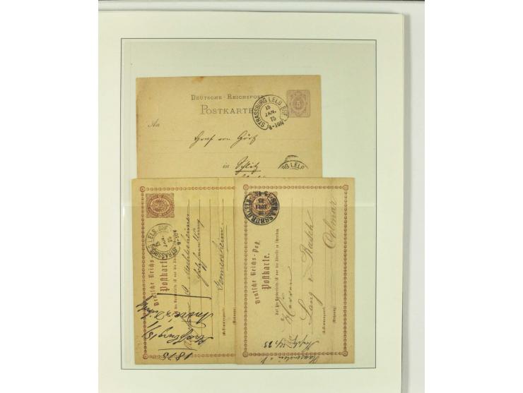 1865/76 (ca.), rund 100 Briefe, Karten und Ganzsachen mit Hufeisenstempeln, dabei bessere wie Spalink-Nr. 7-3, 15, 20-3, 36-2