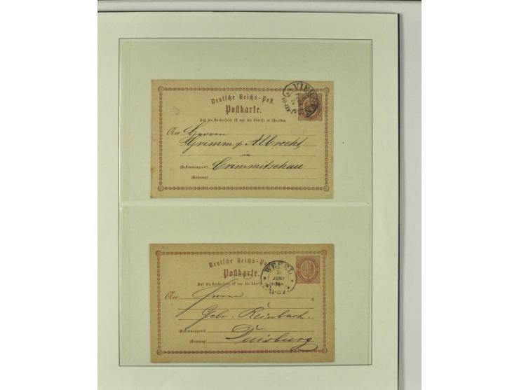 1865/76 (ca.), rund 100 Briefe, Karten und Ganzsachen mit Hufeisenstempeln, dabei bessere wie Spalink-Nr. 7-3, 15, 20-3, 36-2