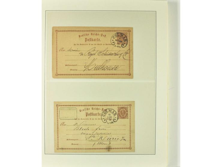 1865/76 (ca.), rund 100 Briefe, Karten und Ganzsachen mit Hufeisenstempeln, dabei bessere wie Spalink-Nr. 7-3, 15, 20-3, 36-2