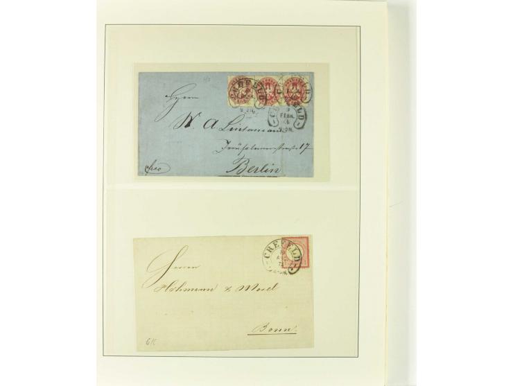 1865/76 (ca.), rund 100 Briefe, Karten und Ganzsachen mit Hufeisenstempeln, dabei bessere wie Spalink-Nr. 7-3, 15, 20-3, 36-2