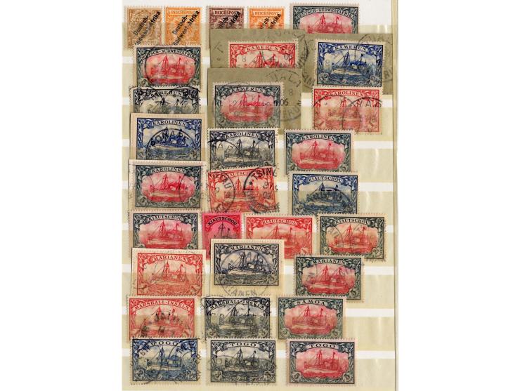 China bis Togo, ungestempelte und gestempelte Partie mit vielen besseren Werten, dabei China 7 II, DSWA I-II, 17 5 M.-Werte, 