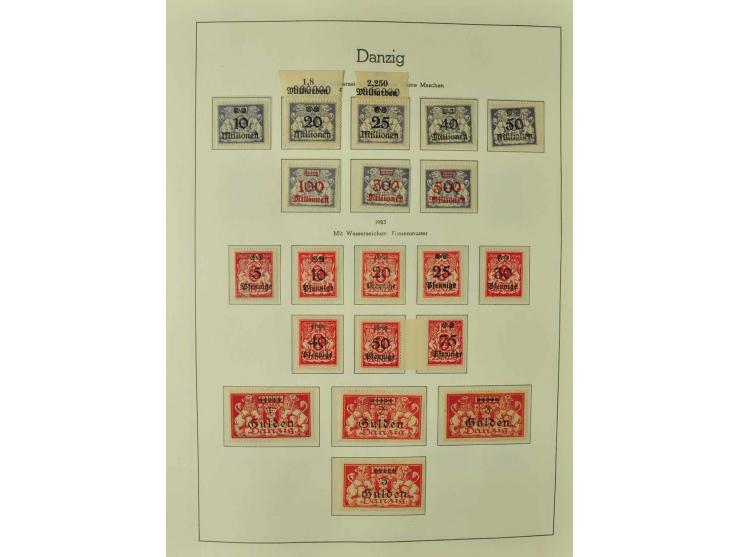 1920/39, postfrische, ungebrauchte und etwas gestempelte Sammlung mit Dienst, Porto und Port Gdansk, dabei gute und postfrisc
