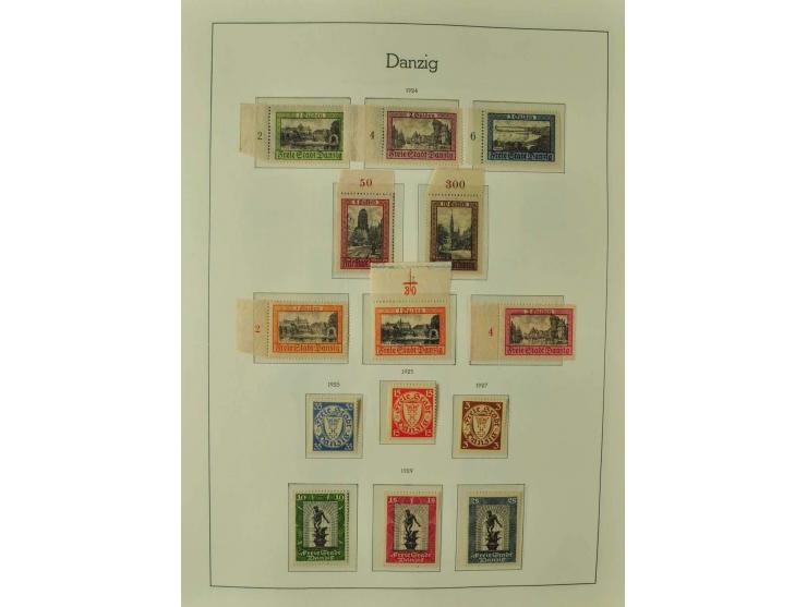 1920/39, postfrische, ungebrauchte und etwas gestempelte Sammlung mit Dienst, Porto und Port Gdansk, dabei gute und postfrisc