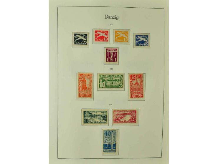 1920/39, postfrische, ungebrauchte und etwas gestempelte Sammlung mit Dienst, Porto und Port Gdansk, dabei gute und postfrisc