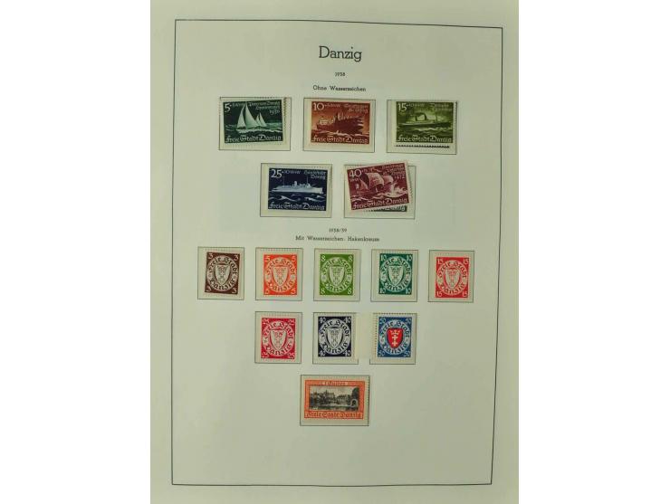 1920/39, postfrische, ungebrauchte und etwas gestempelte Sammlung mit Dienst, Porto und Port Gdansk, dabei gute und postfrisc