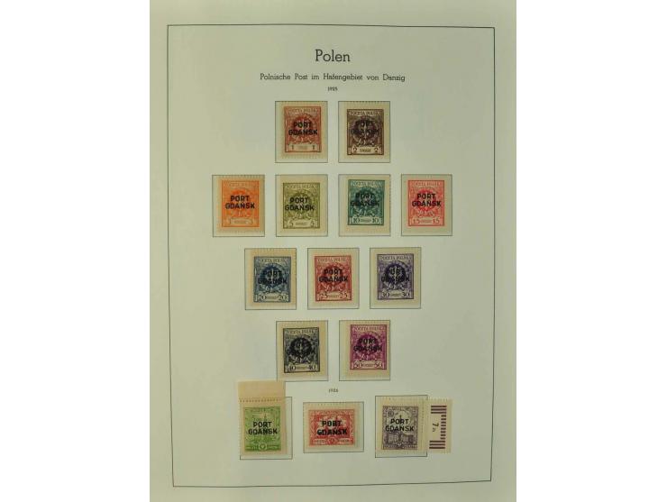 1920/39, postfrische, ungebrauchte und etwas gestempelte Sammlung mit Dienst, Porto und Port Gdansk, dabei gute und postfrisc
