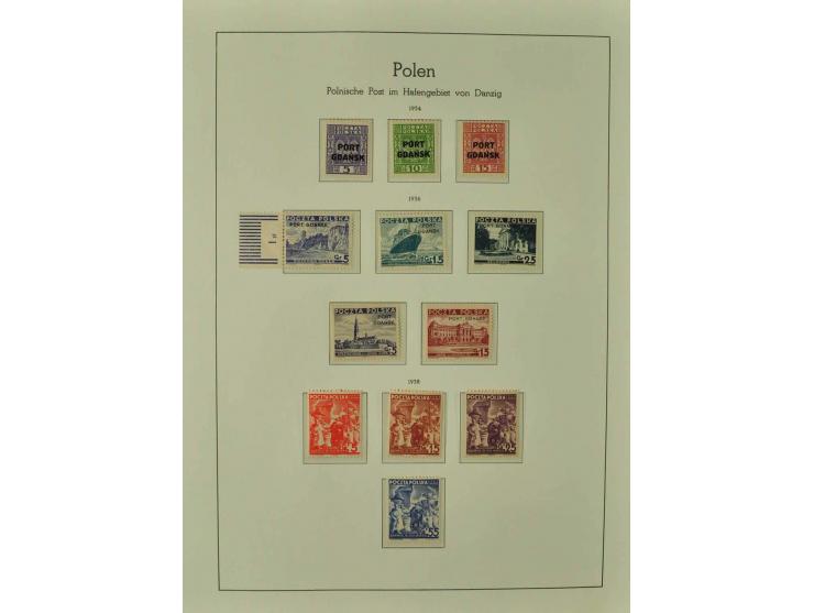 1920/39, postfrische, ungebrauchte und etwas gestempelte Sammlung mit Dienst, Porto und Port Gdansk, dabei gute und postfrisc