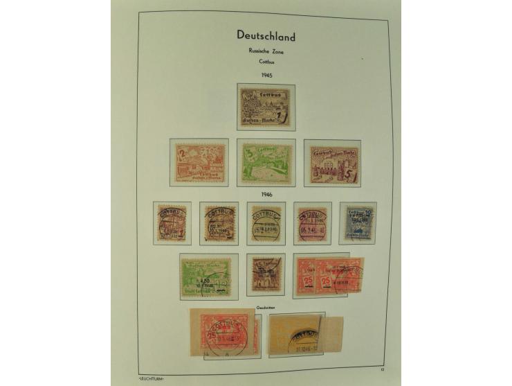 1945/46, postfrische, ungebrauchte und gestempelte Sammlung mit besseren Werten, Sätzen und Blocks, teils Altsignaturen