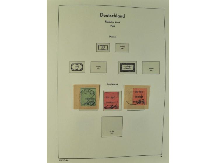 1945/46, postfrische, ungebrauchte und gestempelte Sammlung mit besseren Werten, Sätzen und Blocks, teils Altsignaturen