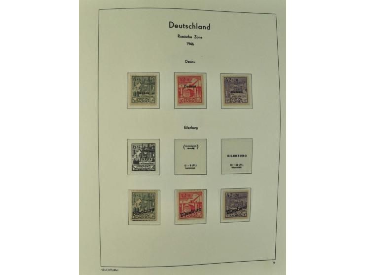1945/46, postfrische, ungebrauchte und gestempelte Sammlung mit besseren Werten, Sätzen und Blocks, teils Altsignaturen