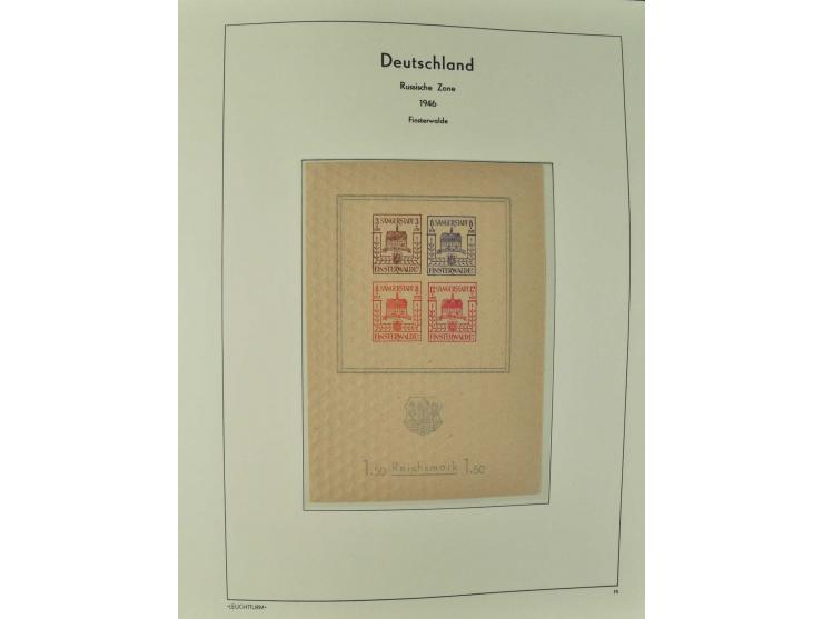1945/46, postfrische, ungebrauchte und gestempelte Sammlung mit besseren Werten, Sätzen und Blocks, teils Altsignaturen