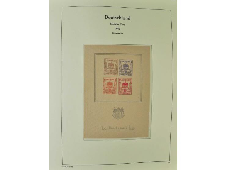 1945/46, postfrische, ungebrauchte und gestempelte Sammlung mit besseren Werten, Sätzen und Blocks, teils Altsignaturen