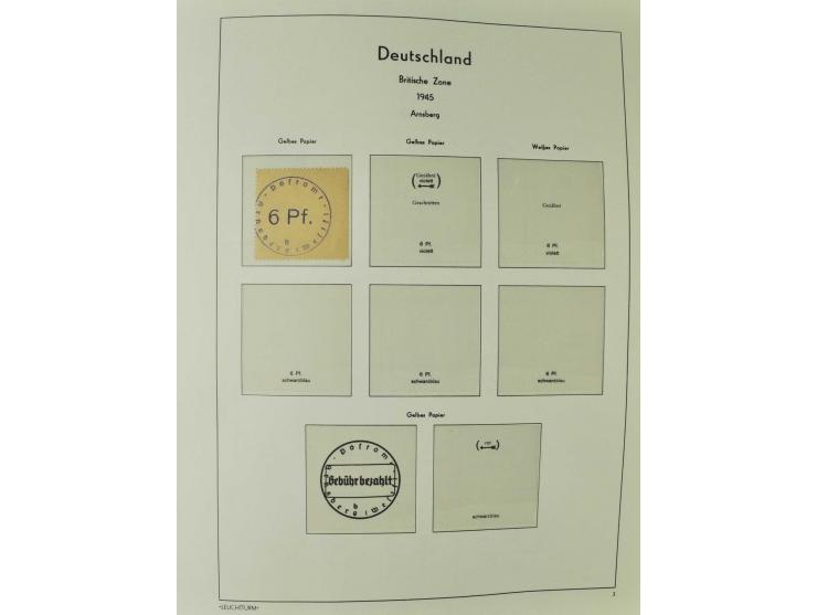 1945/46, postfrische, ungebrauchte und gestempelte Sammlung mit besseren Werten, Sätzen und Blocks, teils Altsignaturen