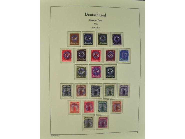 1945/46, postfrische, ungebrauchte und gestempelte Sammlung mit besseren Werten, Sätzen und Blocks, teils Altsignaturen