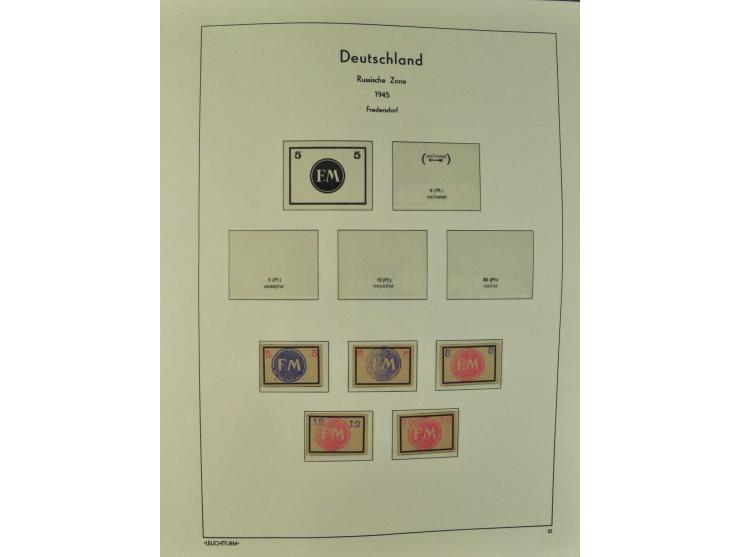 1945/46, postfrische, ungebrauchte und gestempelte Sammlung mit besseren Werten, Sätzen und Blocks, teils Altsignaturen