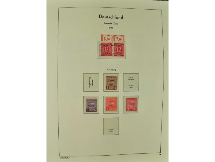1945/46, postfrische, ungebrauchte und gestempelte Sammlung mit besseren Werten, Sätzen und Blocks, teils Altsignaturen