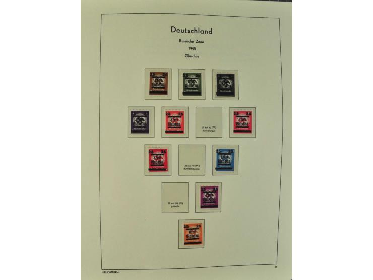 1945/46, postfrische, ungebrauchte und gestempelte Sammlung mit besseren Werten, Sätzen und Blocks, teils Altsignaturen