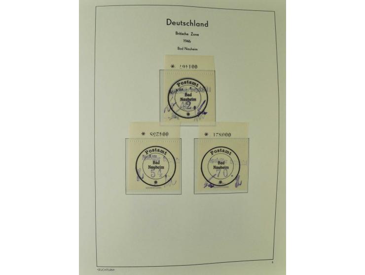 1945/46, postfrische, ungebrauchte und gestempelte Sammlung mit besseren Werten, Sätzen und Blocks, teils Altsignaturen