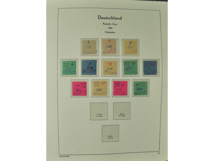 1945/46, postfrische, ungebrauchte und gestempelte Sammlung mit besseren Werten, Sätzen und Blocks, teils Altsignaturen