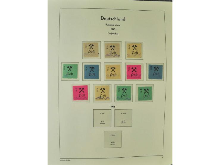 1945/46, postfrische, ungebrauchte und gestempelte Sammlung mit besseren Werten, Sätzen und Blocks, teils Altsignaturen