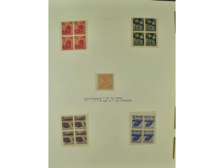 1945/46, postfrische, ungebrauchte und gestempelte Sammlung mit besseren Werten, Sätzen und Blocks, teils Altsignaturen