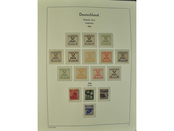 1945/46, postfrische, ungebrauchte und gestempelte Sammlung mit besseren Werten, Sätzen und Blocks, teils Altsignaturen