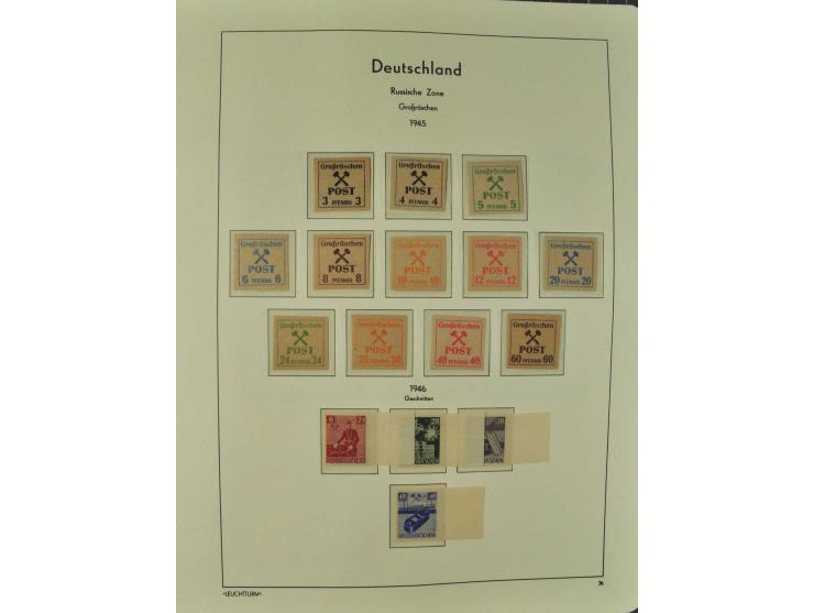 1945/46, postfrische, ungebrauchte und gestempelte Sammlung mit besseren Werten, Sätzen und Blocks, teils Altsignaturen