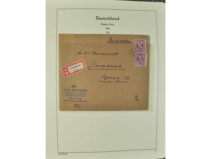 1945/46, postfrische, ungebrauchte und gestempelte Sammlung mit besseren Werten, Sätzen und Blocks, teils Altsignaturen