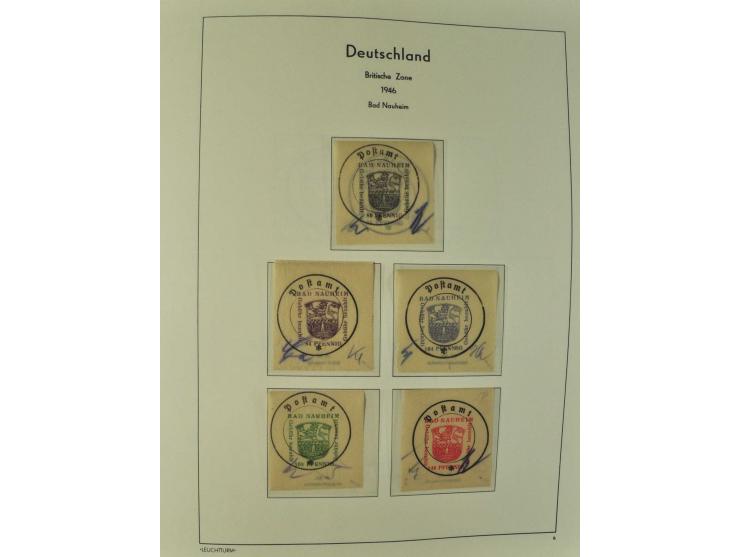 1945/46, postfrische, ungebrauchte und gestempelte Sammlung mit besseren Werten, Sätzen und Blocks, teils Altsignaturen