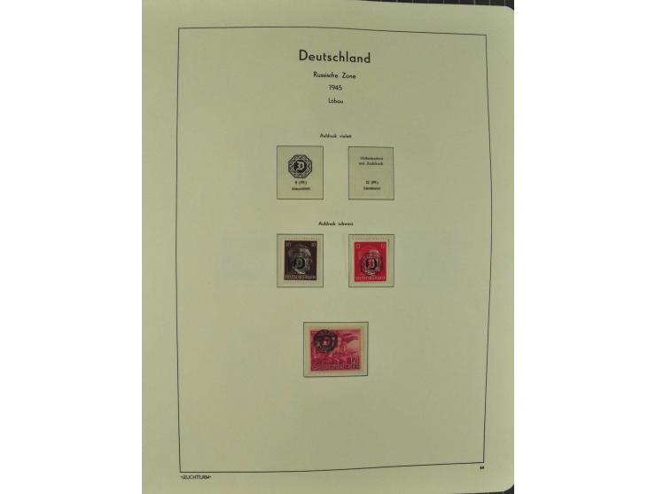 1945/46, postfrische, ungebrauchte und gestempelte Sammlung mit besseren Werten, Sätzen und Blocks, teils Altsignaturen