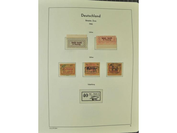 1945/46, postfrische, ungebrauchte und gestempelte Sammlung mit besseren Werten, Sätzen und Blocks, teils Altsignaturen
