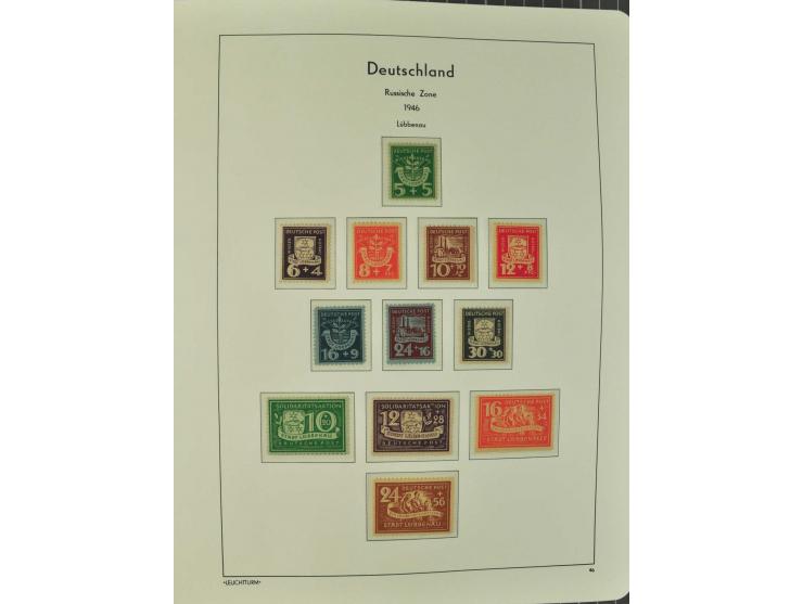 1945/46, postfrische, ungebrauchte und gestempelte Sammlung mit besseren Werten, Sätzen und Blocks, teils Altsignaturen