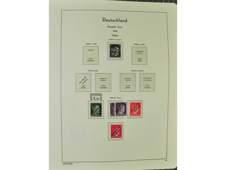 1945/46, postfrische, ungebrauchte und gestempelte Sammlung mit besseren Werten, Sätzen und Blocks, teils Altsignaturen
